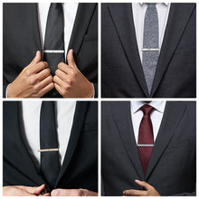 Cargar imagen en el visor de la galería, UJOY Tie Clips for Men, 8 Pcs Tie Bars Pinch Clip Set Silver Gold 2.3 Inches Business Shirt Necktie Parts