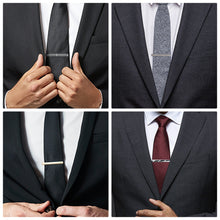 Cargar imagen en el visor de la galería, UJOY Tie Clips for Men, 8 Pcs Tie Bars Pinch Clip Set Silver Gold 2.3 Inches Business Shirt Necktie Parts