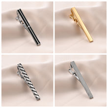Cargar imagen en el visor de la galería, UJOY Tie Clips for Men, 8 Pcs Tie Bars Pinch Clip Set Silver Gold 2.3 Inches Business Shirt Necktie Parts