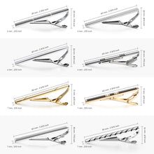 Load image into Gallery viewer, UJOY Tie Clips for Men, 8 Pcs Tie Bars Pinch Clip Set Colorful 2.3 Inches Business Shirt Necktie Parts