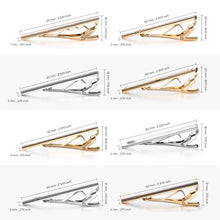 Load image into Gallery viewer, UJOY Tie Clips for Men, 8 Pcs Tie Bars Pinch Clip Set Silver Gold 2.3 Inches Business Shirt Necktie Parts