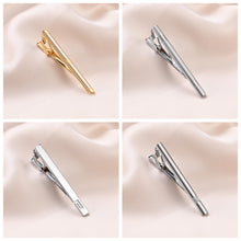 Load image into Gallery viewer, UJOY Tie Clips for Men, 8 Pcs Tie Bars Pinch Clip Set Silver Gold 2.3 Inches Business Shirt Necktie Parts