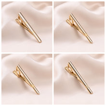 Load image into Gallery viewer, UJOY Tie Clips for Men, 8 Pcs Tie Bars Pinch Clip Set Silver Gold 2.3 Inches Business Shirt Necktie Parts
