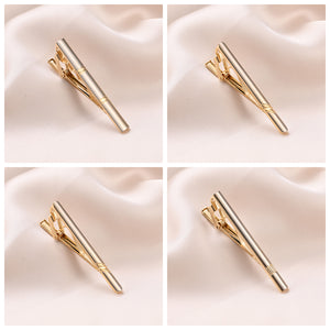 UJOY Tie Clips for Men, 8 Pcs Tie Bars Pinch Clip Set Silver Gold 2.3 Inches Business Shirt Necktie Parts