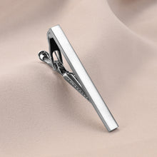 Cargar imagen en el visor de la galería, UJOY Skinny Tie Clips Silver Necktie Shirts Bar Pins Box Packed for Men