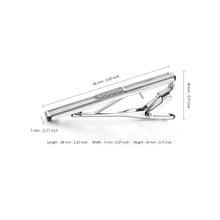 Load image into Gallery viewer, UJOY Skinny Tie Clips Silver Necktie Shirts Bar Pins Box Packed for Men