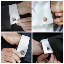 Cargar imagen en el visor de la galería, UJOY Tie Clip Shirts Cufflinks Combo Set Business Parts Necktie Pins Bars Cuff Links Box for Men