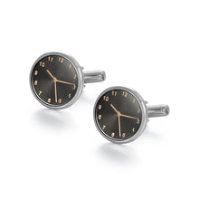Load image into Gallery viewer, UJOY Men&#39;s Jewelry Clock Design Cufflinks for Tuxedo Shirts for Weddings, Business, Dinner
