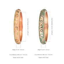 Load image into Gallery viewer, UJOY Colors Handcraft Jewelry Cloisonne Bracelet Enamel Flower Spring Hinged Womens Bangles Gifts Box